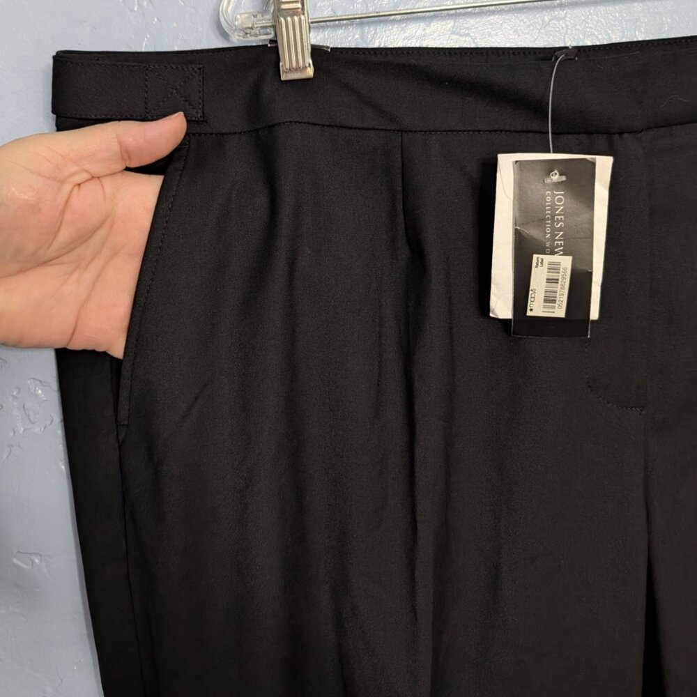 Jones New York Womens Black Stretch Slim Fit Pants 20WP Petite Runway Style - Picture 6 of 15